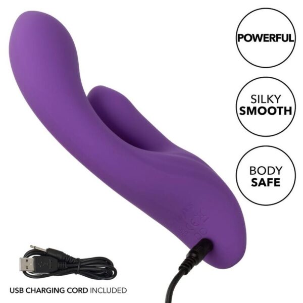 CalExotics Stella Dual Pleaser — Rabbit Vibrator, Violet — G-Spot Vibrators — view 11