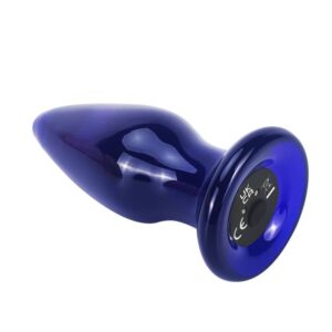 ToyJoy The Shining — Vibrating Butt Plug, Glass, 11.5 cm, Blue — Anal — view 3