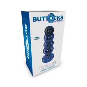ToyJoy The Radiant — Vibrating Butt Plug, Glass, 11.5 cm, Blue — Anal — view 2
