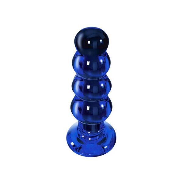 ToyJoy The Radiant — Vibrating Butt Plug, Glass, 11.5 cm, Blue — Anal — view 3