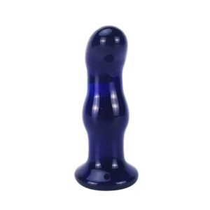 ToyJoy The Gleaming — Vibrating Butt Plug, Glass, 11.5 cm, Blue — Anal — view 3
