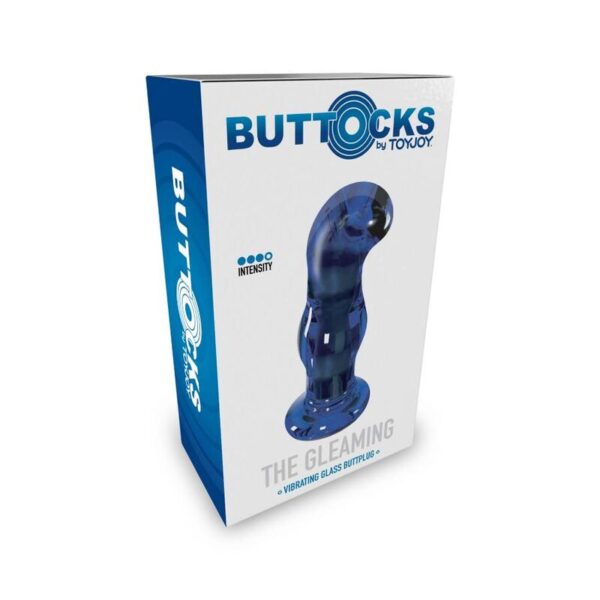ToyJoy The Gleaming — Vibrating Butt Plug, Glass, 11.5 cm, Blue — Anal — view 6
