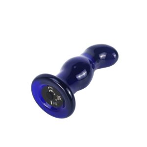 ToyJoy The Gleaming — Vibrating Butt Plug, Glass, 11.5 cm, Blue — Anal