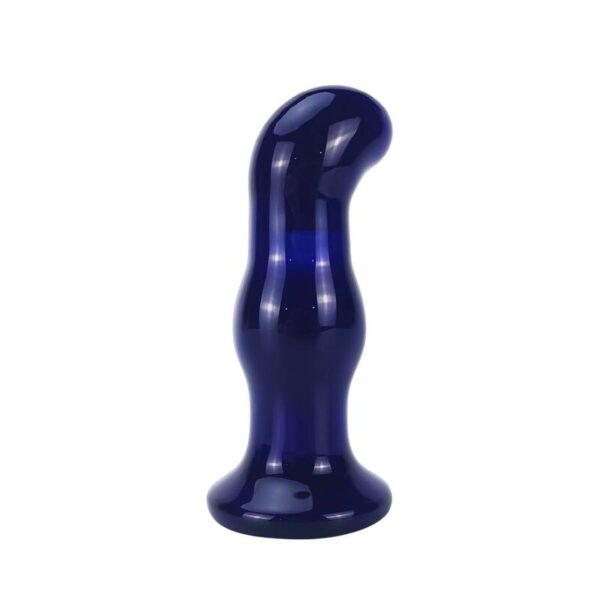 ToyJoy The Gleaming — Vibrating Butt Plug, Glass, 11.5 cm, Blue — Anal — view 4