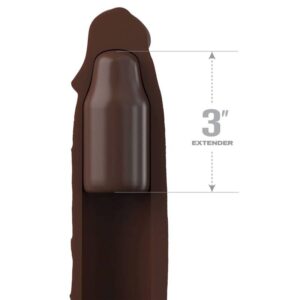 Fantasy X-Tensions Elite 7 — Penis Sleeve, Ball Strap, Brown — Penis Accessories — view 3