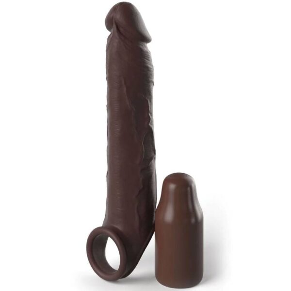 Fantasy X-Tensions Elite 7 — Penis Sleeve, Ball Strap, Brown — Penis Accessories