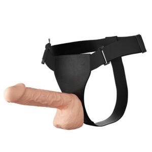 Baile Ultra Passionate — Vibrating Strap-On, 26 cm, Natural — Strap-Ons & Harnesses