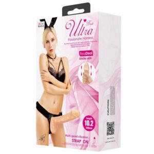 Baile Ultra Passionate — Vibrating Strap-On, 26 cm, Natural — Strap-Ons & Harnesses — view 4