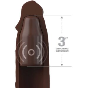 Fantasy X-Tensions Elite — Vibrating Penis Sleeve, Brown — Penis Accessories — view 2