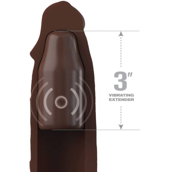 Fantasy X-Tensions Elite — Vibrating Penis Sleeve, Brown — Penis Accessories — view 2
