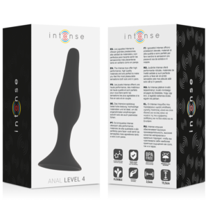 Intense Anal Level 4 — Butt Plug, Silicone, 15.5 cm, Black — view 4