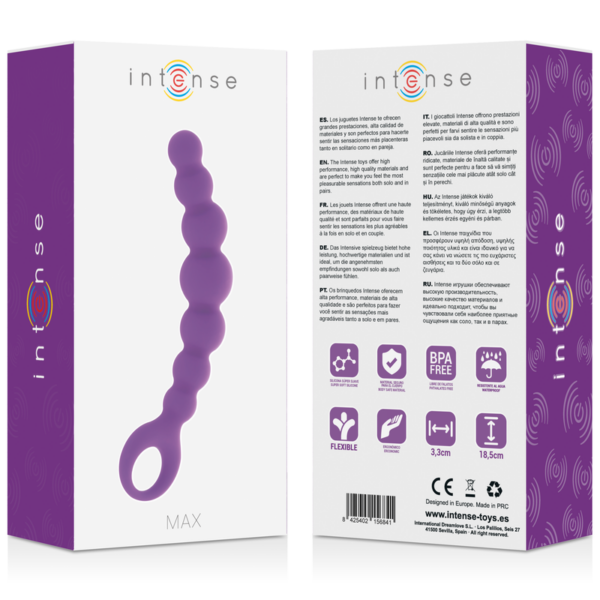 Intense Max — Anal Beads, Silicone, Lilac — view 5