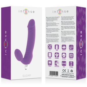Intense Sugar — Strapless Strap-On, Waterproof, Lilac — Strap-Ons & Harnesses — view 4