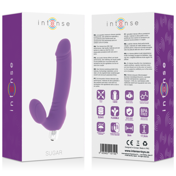 Intense Sugar — Strapless Strap-On, Waterproof, Lilac — Strap-Ons & Harnesses — view 4