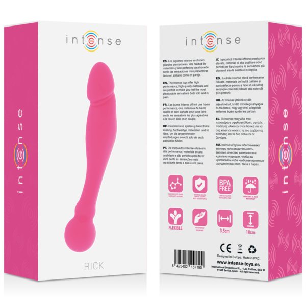 Intense Rick Dual — Double-Ended Dildo, Silicone, Pink — Dildos — view 4