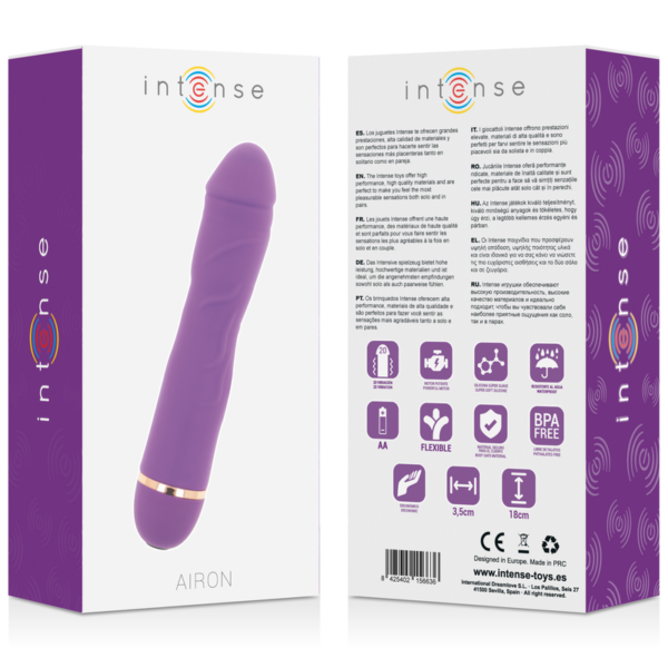 Intense Airon — Realistic Vibrator, Waterproof, Lilac — Classic Vibrators — view 3