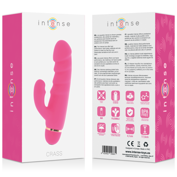 Intense Crass — Rabbit Vibrator, Waterproof, Pink — Rabbit Vibrators — view 5