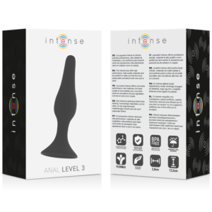 Intense Anal Level 3 — Butt Plug, Silicone, 12.5 cm, Black — view 4