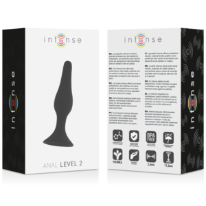 Intense Anal Level 2 — Butt Plug, Silicone, 11.5 cm, Black — view 2