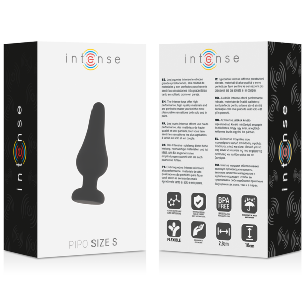 Intense Pipo — Butt Plug, Silicone, 9.8 cm, Black — Anal — view 4