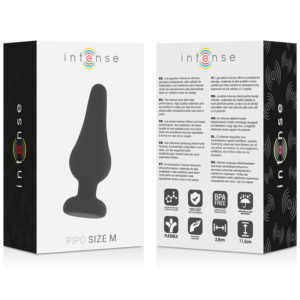 Intense Pipo — Butt Plug, Silicone, 11 cm, Black — Anal — view 4