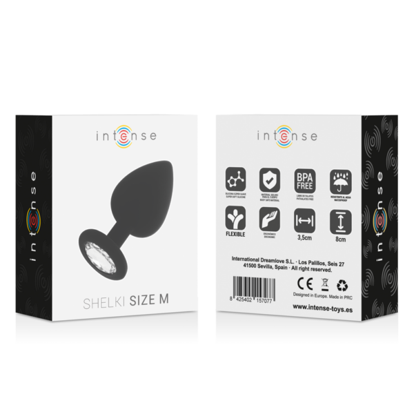 Intense Shelki — Butt Plug, Silicone, 8 cm, Black — Anal — view 5