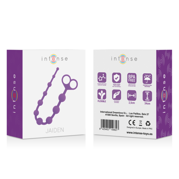 Intense Jaiden — Anal Beads, Silicone, Lilac — view 5