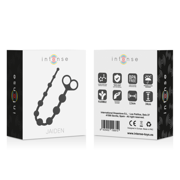 Intense Jaiden — Anal Beads, Silicone, Black — view 6