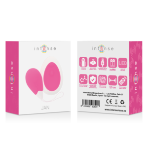 Intense Jan — Vibrating Egg, Silicone, Pink — Remote Control Vibrators — view 2