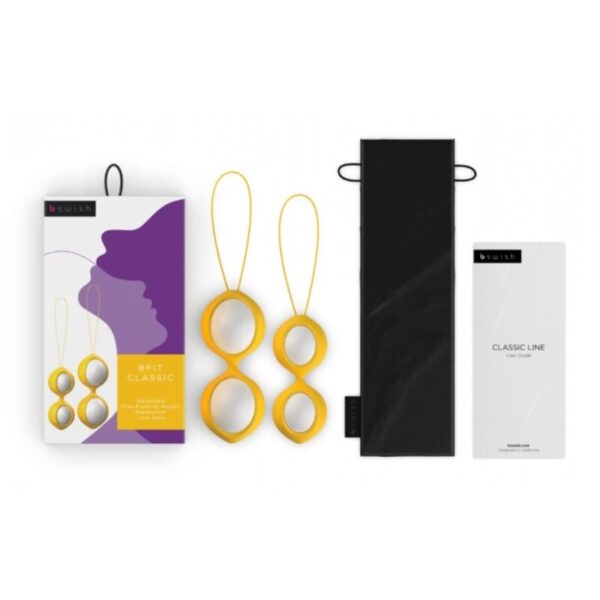 B Swish Bfit Classic — Kegel Balls, Gold — Ben Wa Balls — view 3