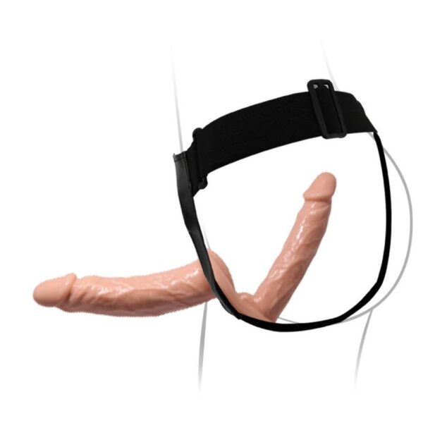 Baile Ultra Passionate — Double Strap-On, Elastic Harness, Flesh — Double Penetration Strap-Ons — view 3