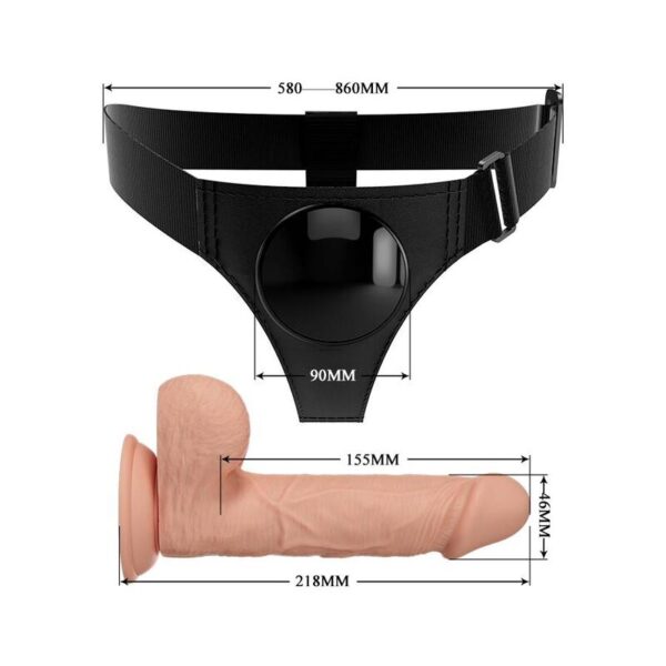 Pretty Love Jerry — Strap-On Dildo, Natural — Non-Vibrating Harnesses — view 6