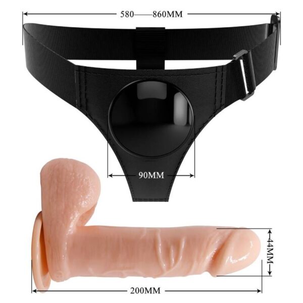 Pretty Love Tom — Strap-On Dildo, 20 cm, Natural — Non-Vibrating Harnesses — view 7