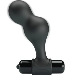 Mr Play — Vibrating Butt Plug, Silicone, Black — Anal