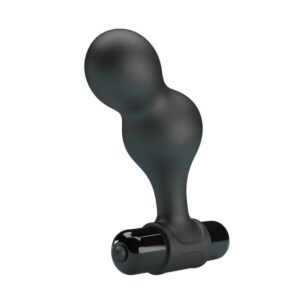 Mr Play — Vibrating Butt Plug, Silicone, Black — Anal — view 2
