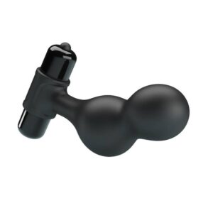Mr Play — Vibrating Butt Plug, Silicone, Black — Anal — view 3