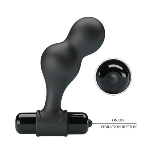 Mr Play — Vibrating Butt Plug, Silicone, Black — Anal — view 5