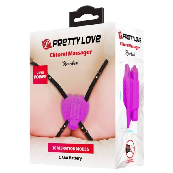 Pretty Love Heartbeat — Clitoral Vibrator, Silicone, Purple — Clitoral Stimulators — view 9
