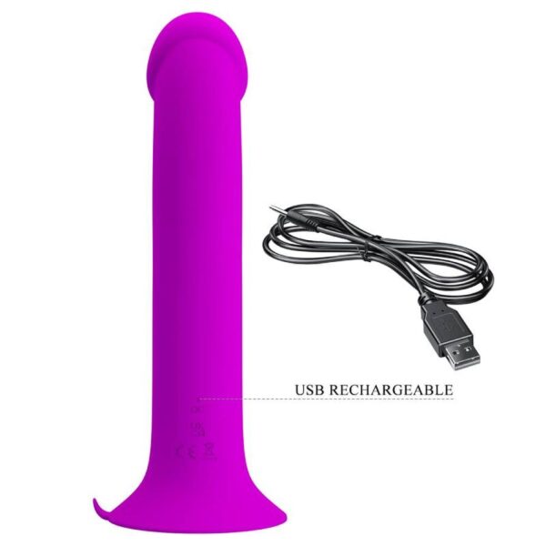 Pretty Love Murray — Vibrating Dildo, Suction Cup, Purple — G-Spot Dildos — view 8