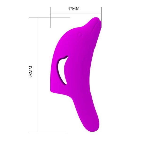 Pretty Love Delphini — Finger Vibrator, Rechargeable, Purple — Clitoral Stimulators — view 10