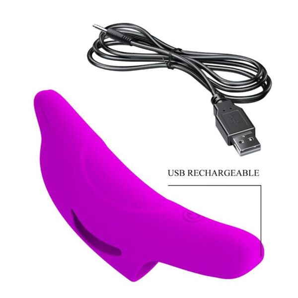 Pretty Love Delphini — Finger Vibrator, Rechargeable, Purple — Clitoral Stimulators — view 9