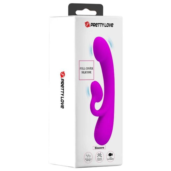 Pretty Love Sincere — Rabbit Vibrator, Rechargeable, Purple — G-Spot Vibrators — view 4