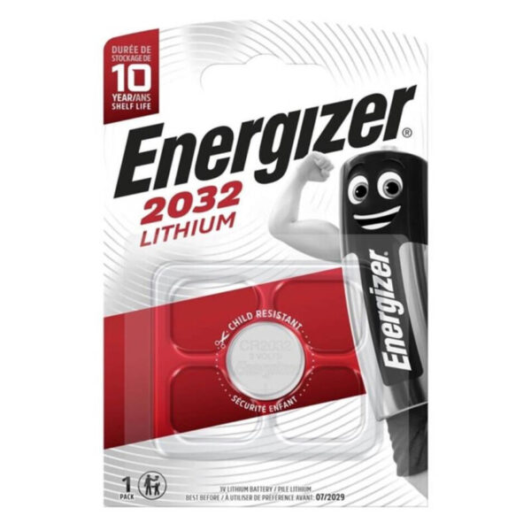 Energizer Lithium Button CR2032 — Batteries, 1 Pack — Batteries & Spare Parts
