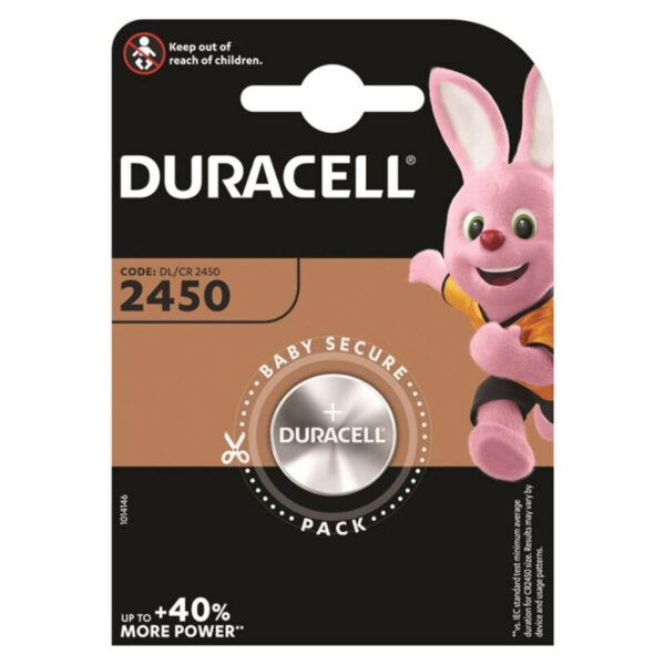 Duracell Lithium Button CR2450 — Batteries, 1 Pack — Batteries & Spare Parts