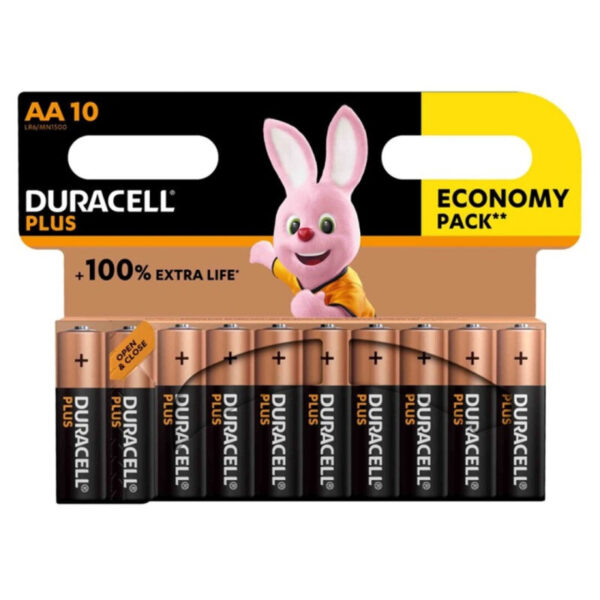 Duracell Plus Power AA LR6 — Batteries, 10 Pack — Batteries & Spare Parts