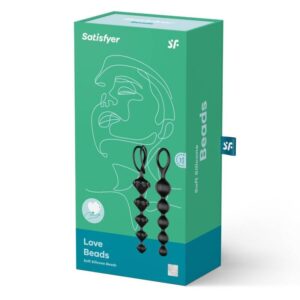 Satisfyer Love Beads — Anal Beads, Silicone, Black — view 2