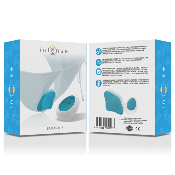 Intense Samantha — Panty Vibrator, Remote Control, Blue — Clitoral Stimulators — view 7