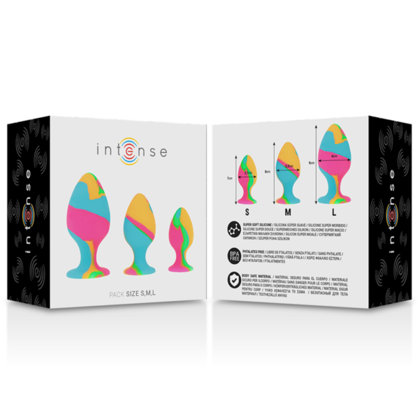 Intense Tie-Dye — Anal Training Kit, Silicone, Multicolour — view 5