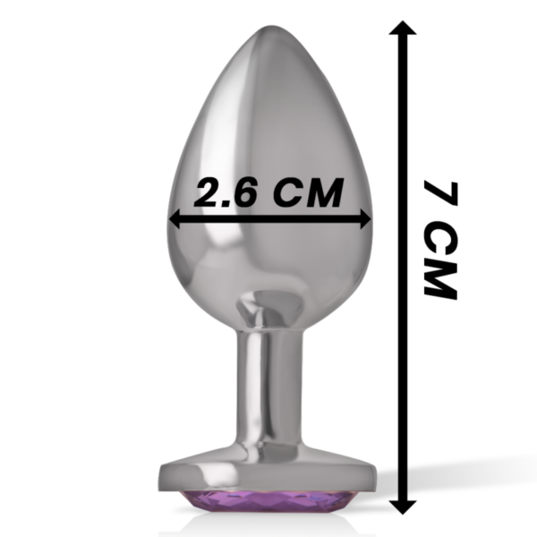 Intense — Jewelled Butt Plug, 7 cm, Violet — Anal — view 6