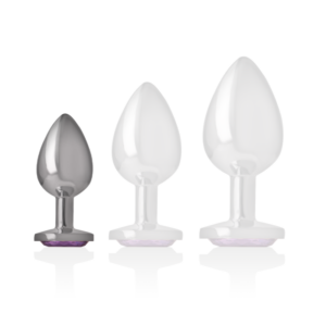 Intense — Jewelled Butt Plug, 7 cm, Violet — Anal — view 2